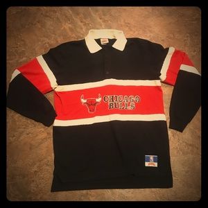 Vtg 90s Chicago bulls nutmeg polo shirt Jordan